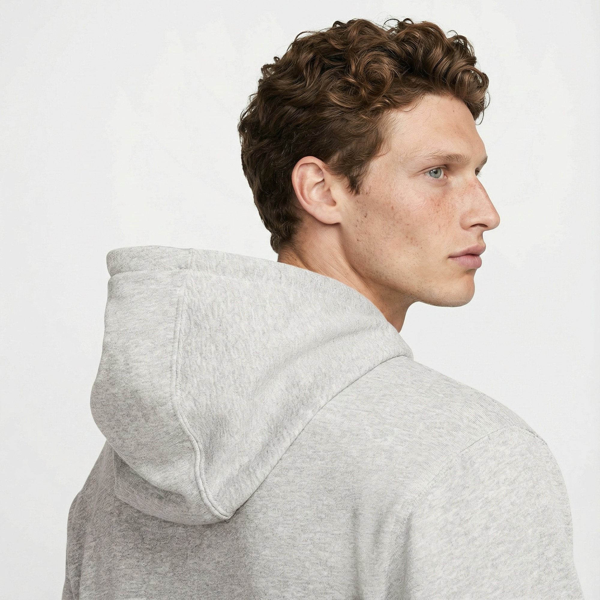 Nike Club Erkek Gri Hoodie