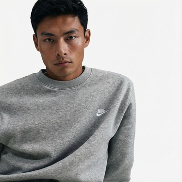  Nike Club Crew Erkek Gri Sweatshirt