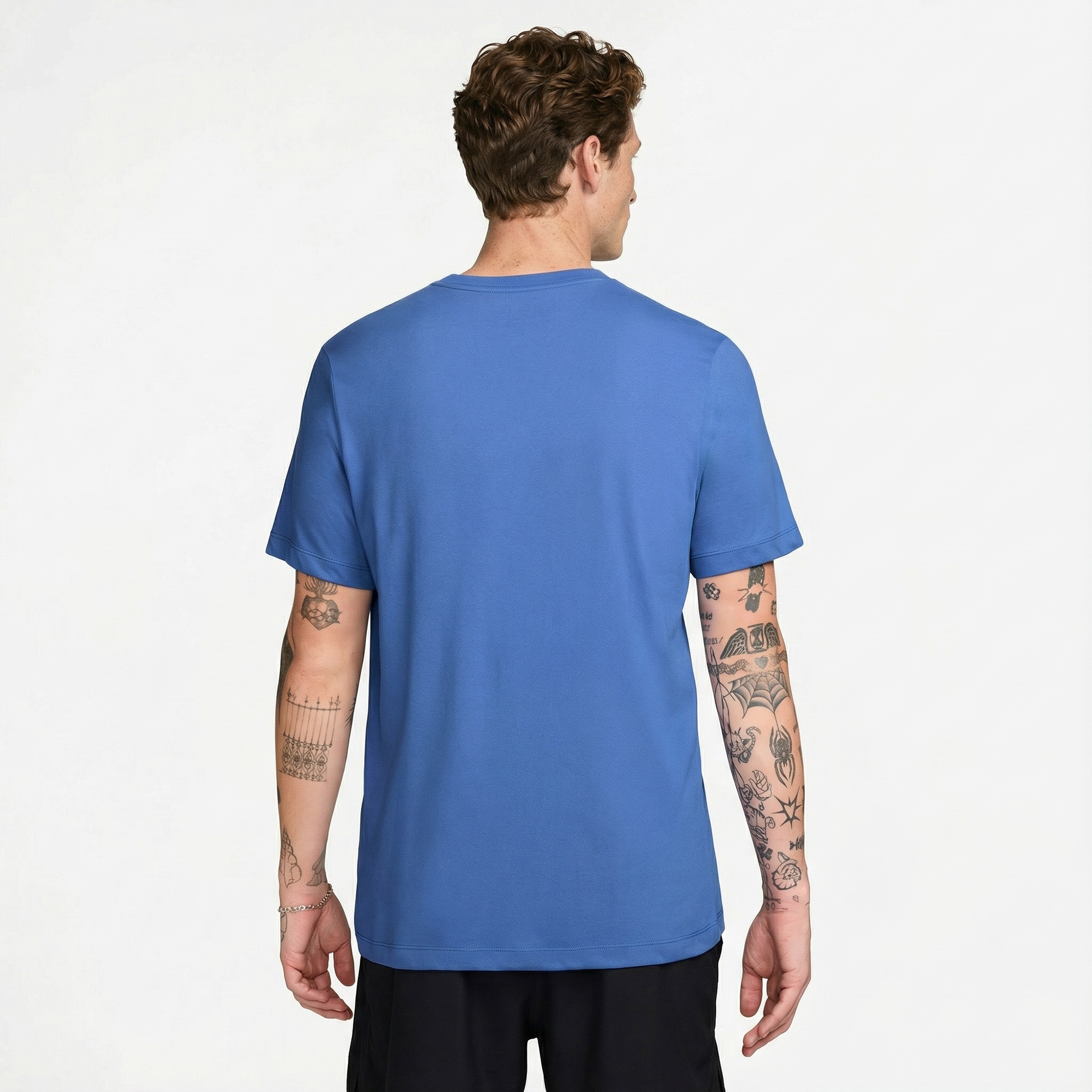 Nike Dri-Fit Crew Solid Erkek Mavi T-Shirt