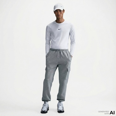  Nike Club Cargo Erkek Gri Eşofman Altı