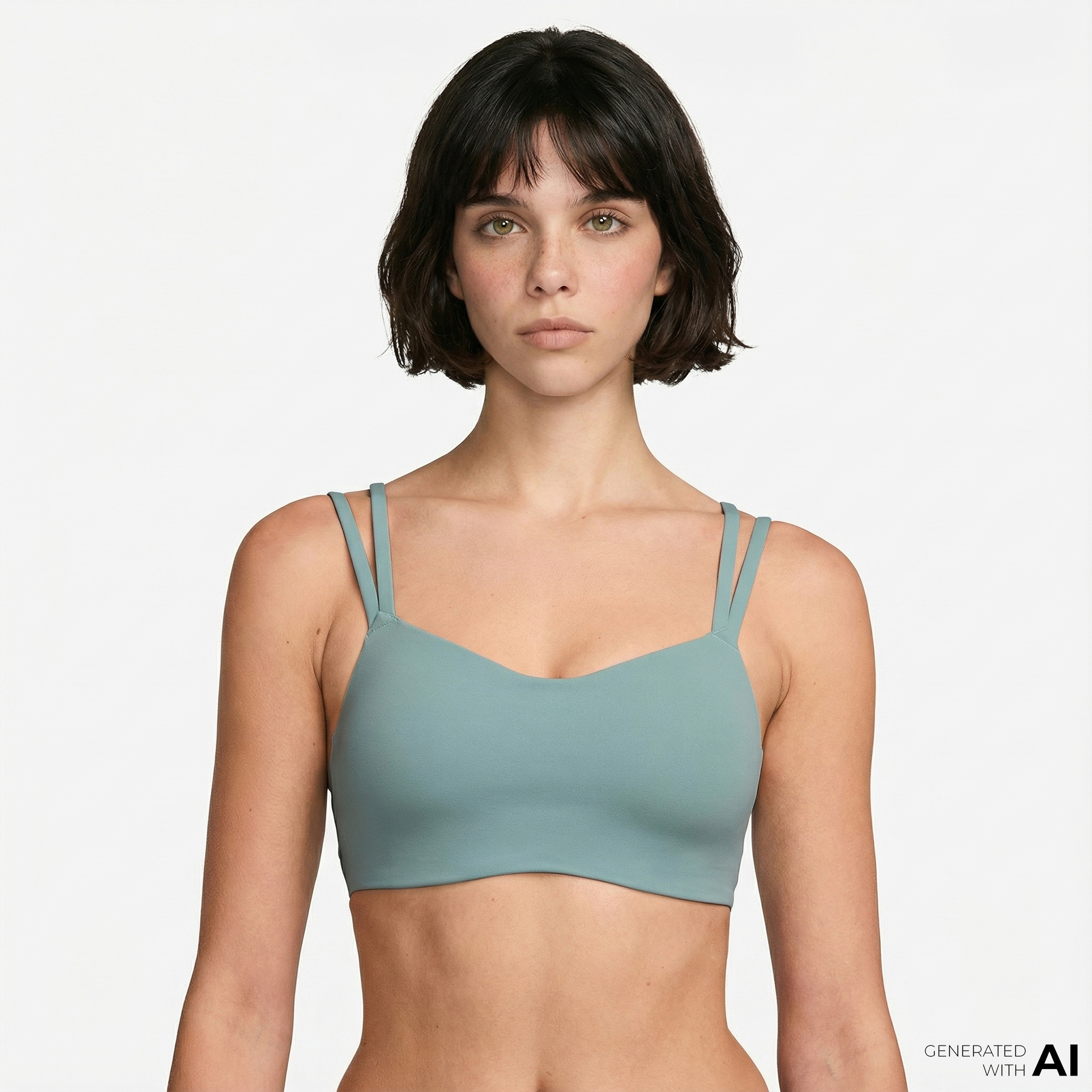 Nike Dri-Fit Zenvy Strappy Kadın Mavi Bra