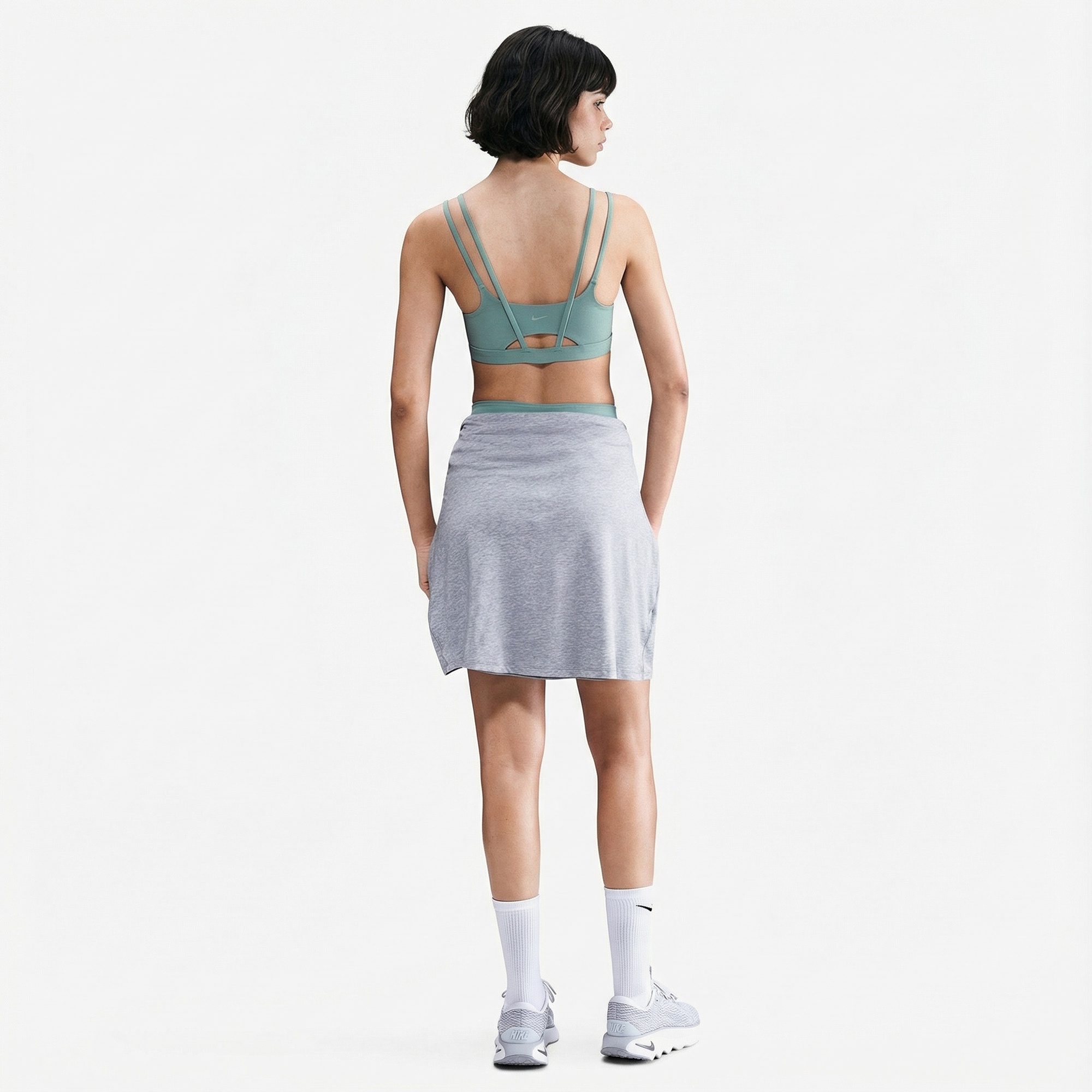 Nike Dri-Fit Zenvy Strappy Kadın Mavi Bra