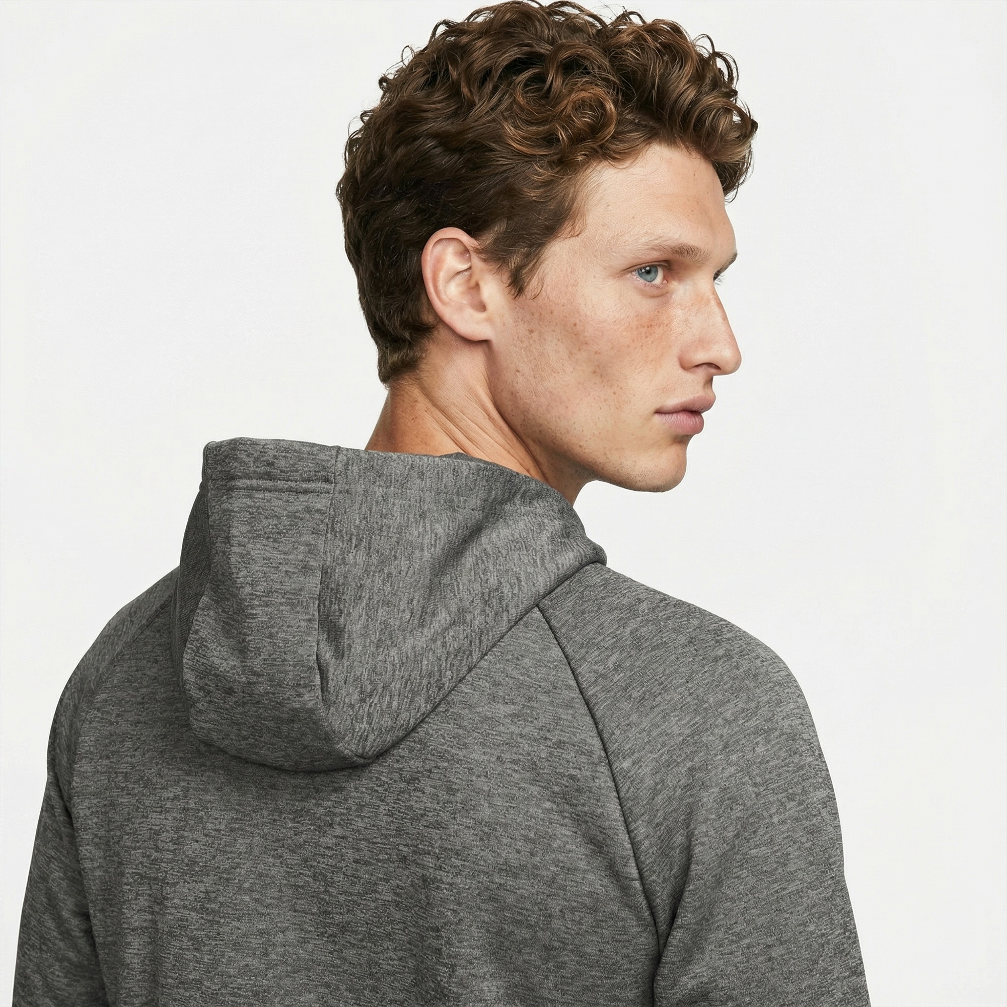 Nike Therma-Fit Full-Zip Erkek Gri Hoodie