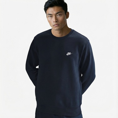  Nike Club Crew Erkek Mavi Sweatshirt