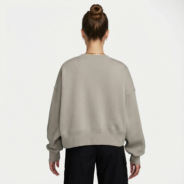  Nike Sportswear Phoenix Fleece Over size Crew Kadın Gri Sweatshirt
