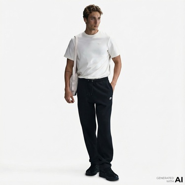  Nike Club Erkek Siyah Eşofman Altı