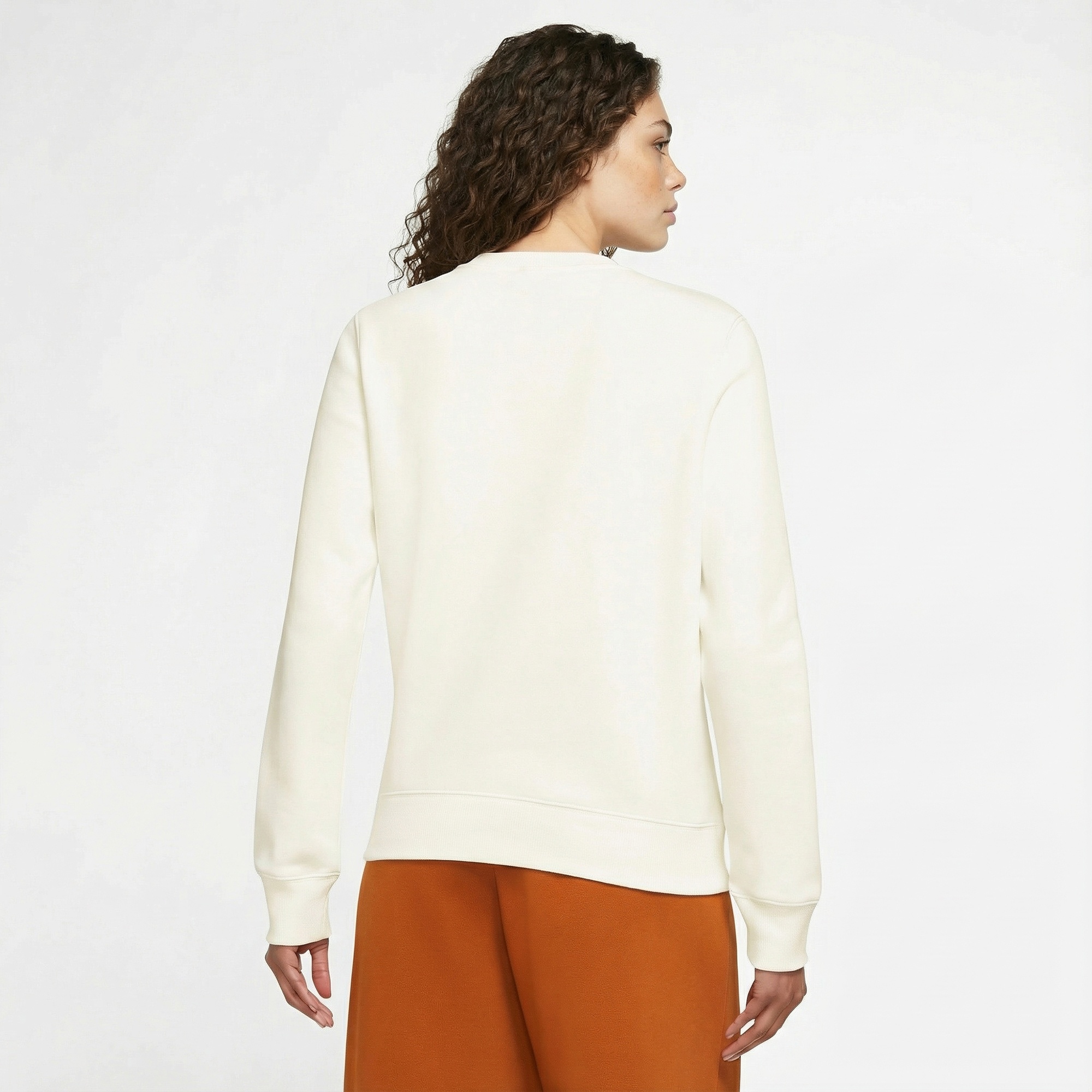 Nike Sportswear Phoenix Fleece Kadın Krem Rengi Sweatshirt