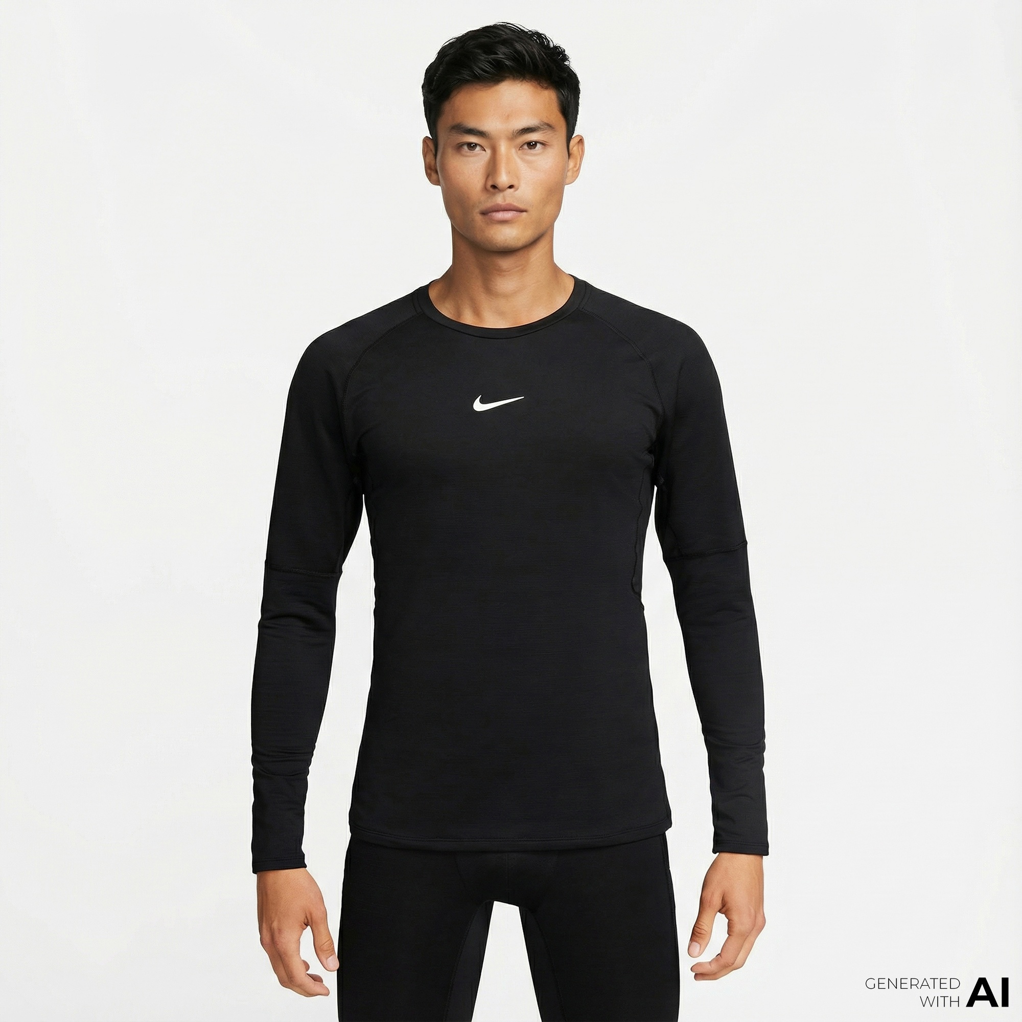 Nike Pro Warm Erkek Siyah Sweatshirt