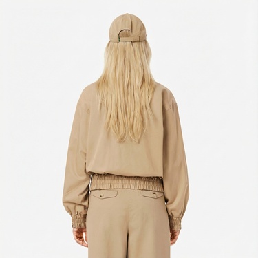  Lacoste Kadın Relaxed Fit Bej Ceket