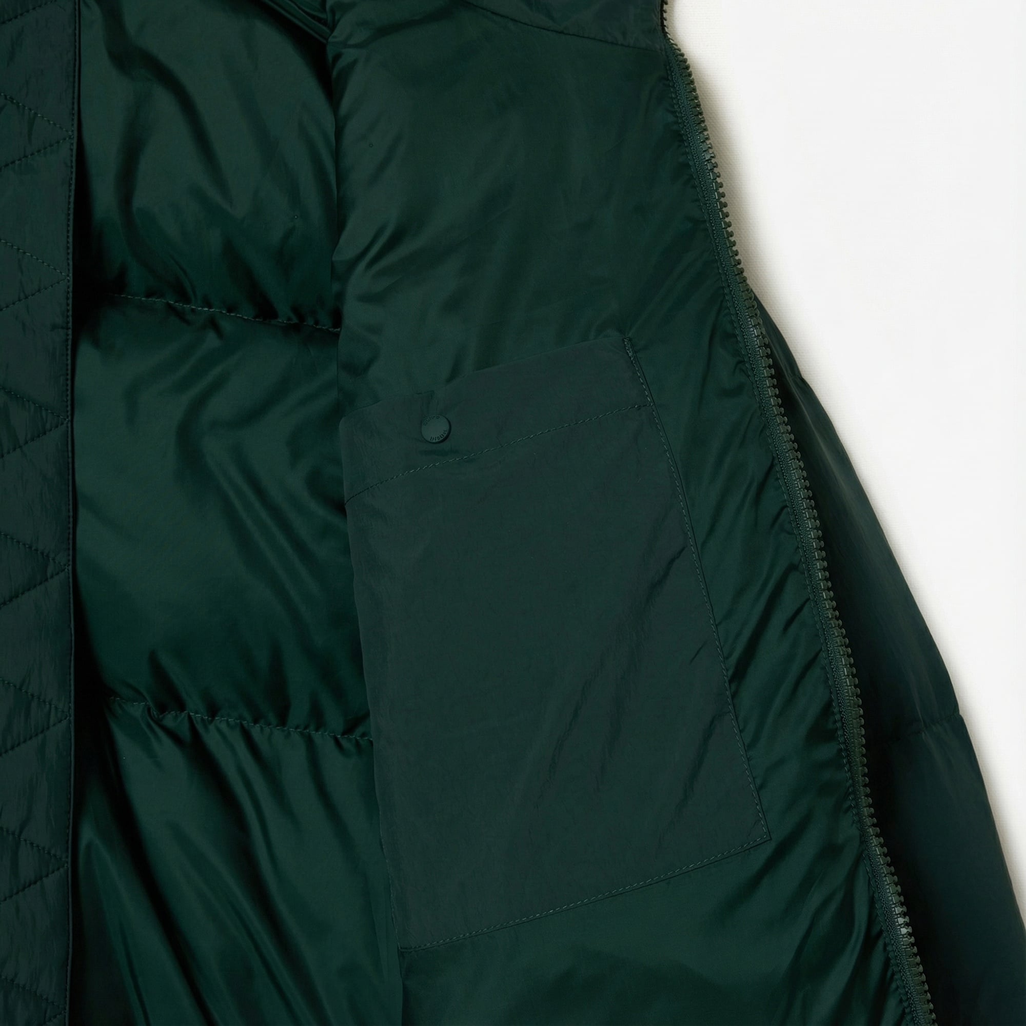 Lacoste Kadın Relaxed Fit Kapüşonlu Koyu Yeşil Şişme Mont