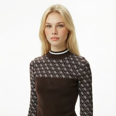  Guess Aubrey Yün Karışımlı Kadın Kahverengi Triko