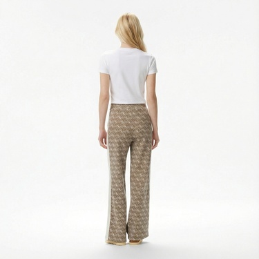  Guess Rhombus Regular Fit Kadın Bej Eşofman Altı