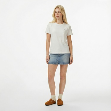  Guess Colette Oversize Fit Kadın Beyaz T-Shirt