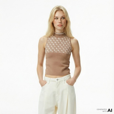  Guess Lise Kadın Kahverengi Triko