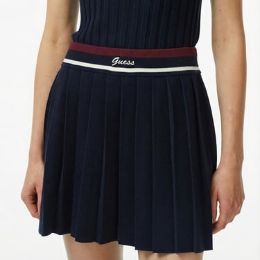  Guess Sabina A Kesim Yün Karışımlı Kadın Lacivert Etek