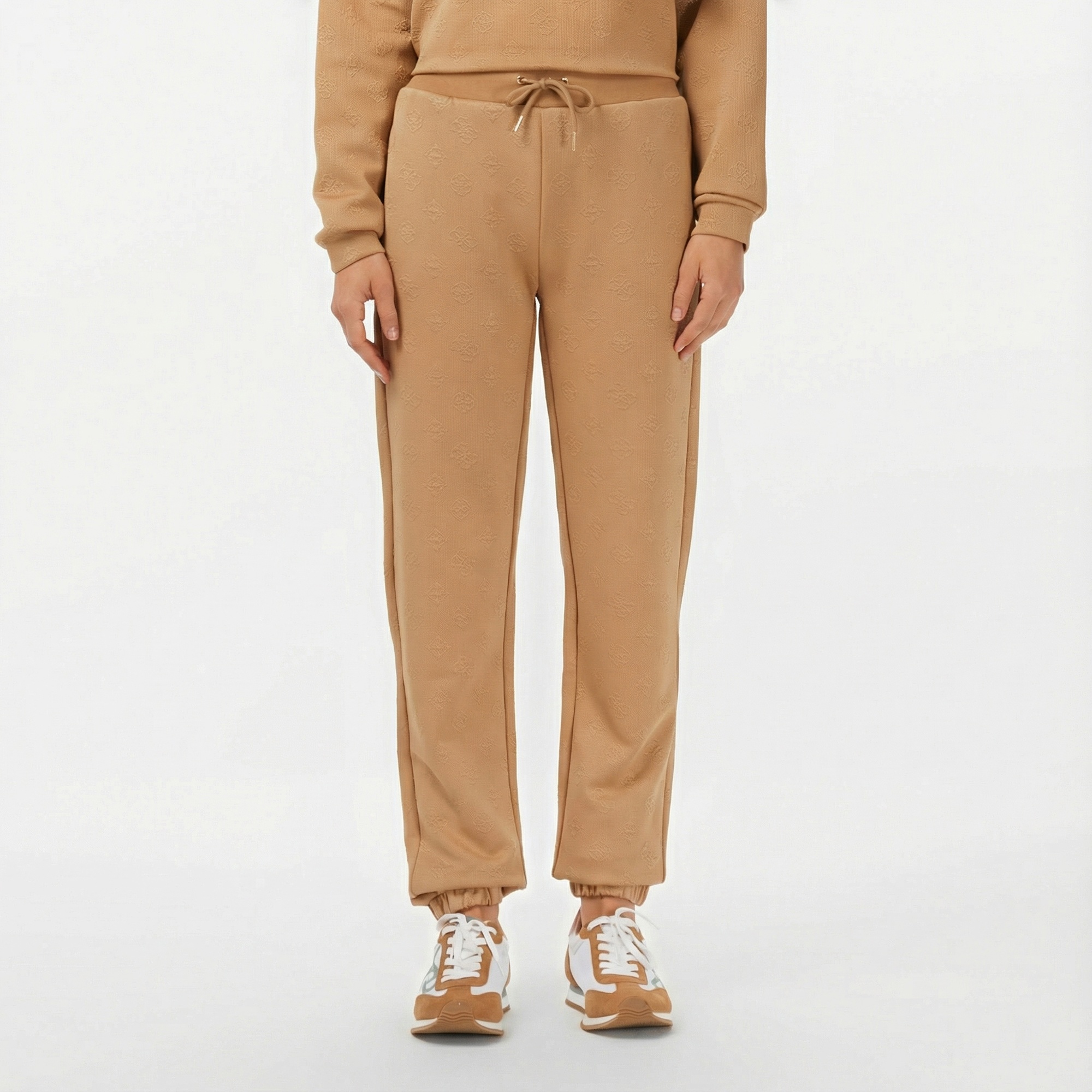 Guess Peony Regular Fit Kadın Kahverengi Eşofman Altı