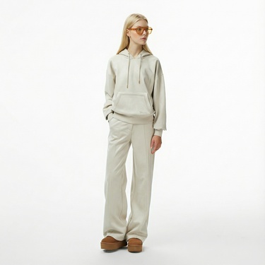  Guess Eco Scuba Kadın Krem Hoodie