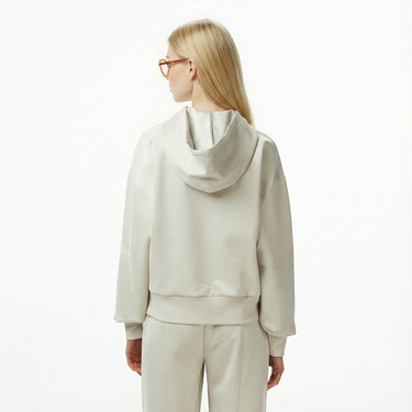  Guess Eco Scuba Kadın Krem Hoodie