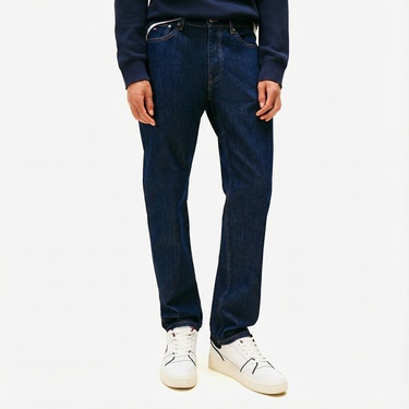  Tommy Hilfiger Ryan Slim Di4156 Erkek Koyu Mavi Straight Jean