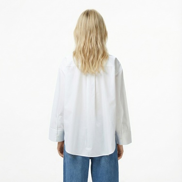  Tommy Hilfiger Essentials Poplin New Easy Kadın Beyaz Gömlek