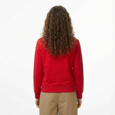  Tommy Jeans Regular Essential Logo Kadın Kırmızı Sweatshirt