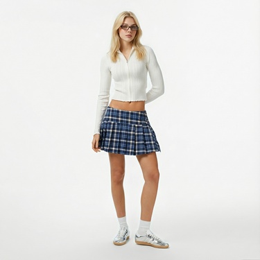  Tommy Jeans Essential Cardi Kadın Fermuarlı Beyaz Hırka