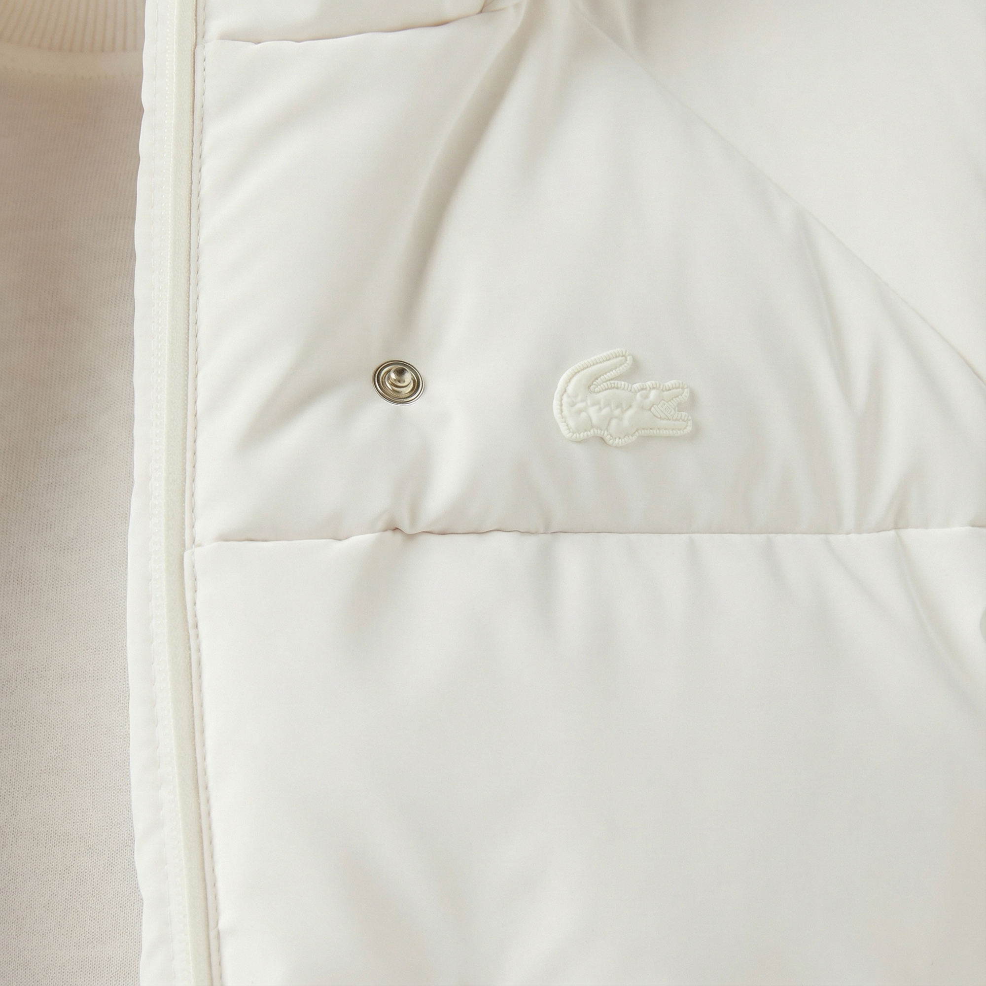  Lacoste Kadın Kapüşonlu Beyaz Yelek