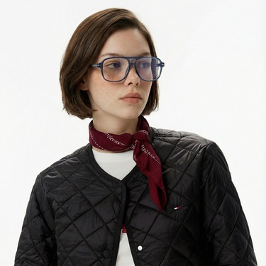  Tommy Hilfiger Padded Regular Quilted Kadın Puffer Siyah Ceket