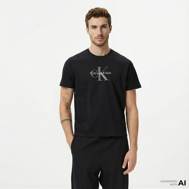  Calvin Klein Hero Monologo Erkek Siyah T-Shirt
