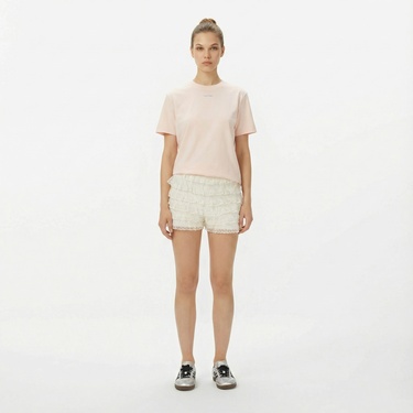  Calvin Klein Classic Logo Kadın Pembe T-Shirt