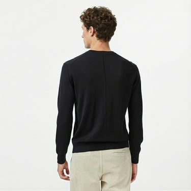  Calvin Klein Supima Cotton Crew Erkek Siyah Triko