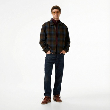  Calvin Klein Wool Flannel Erkek Kahverengi Ceket