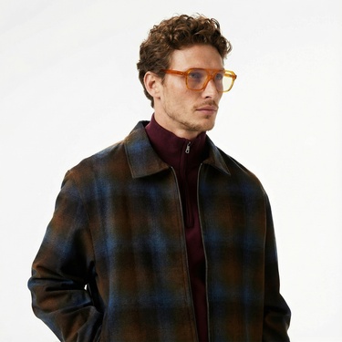  Calvin Klein Wool Flannel Erkek Kahverengi Ceket