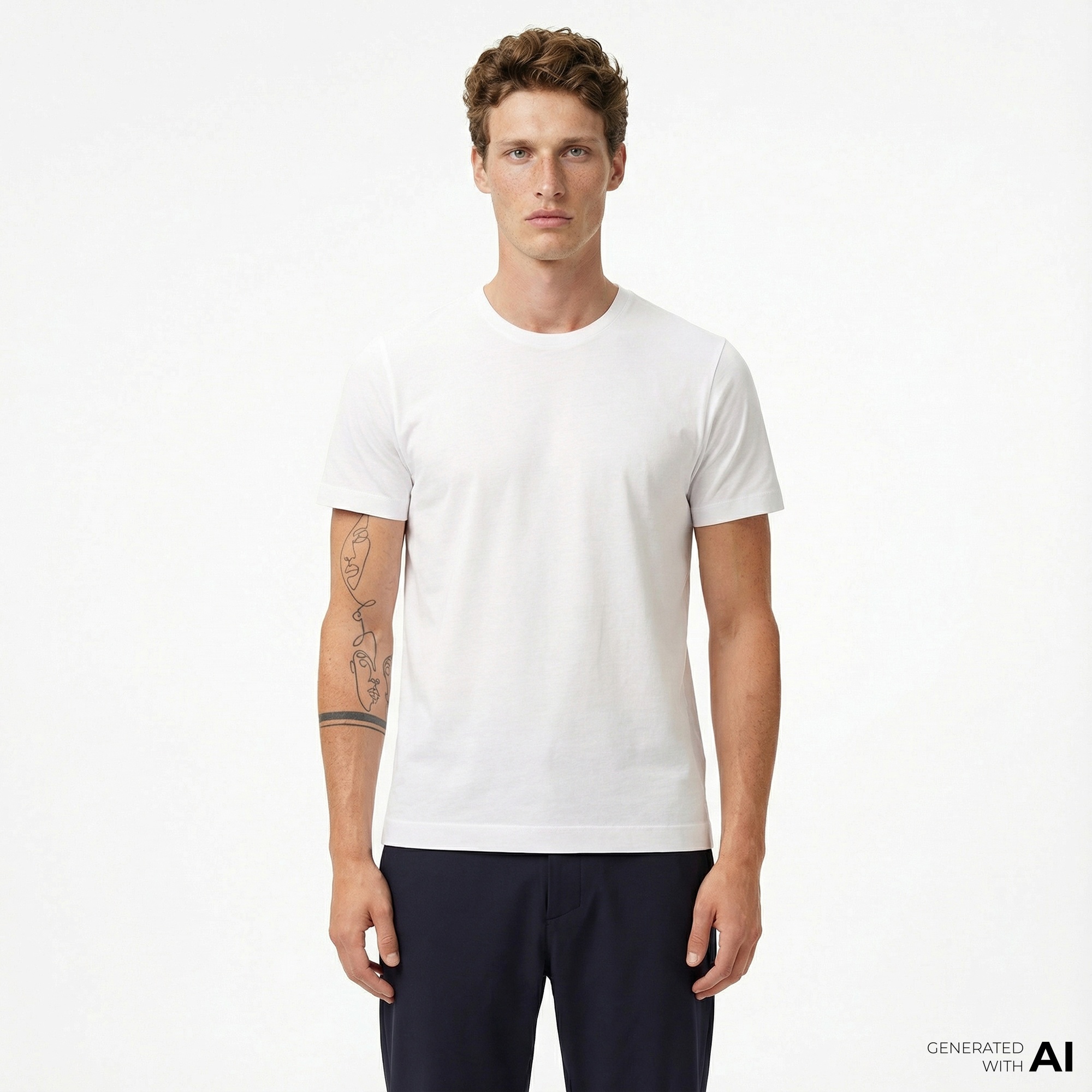 Tommy Hilfiger Mercerised Cotton Erkek Beyaz T-Shirt