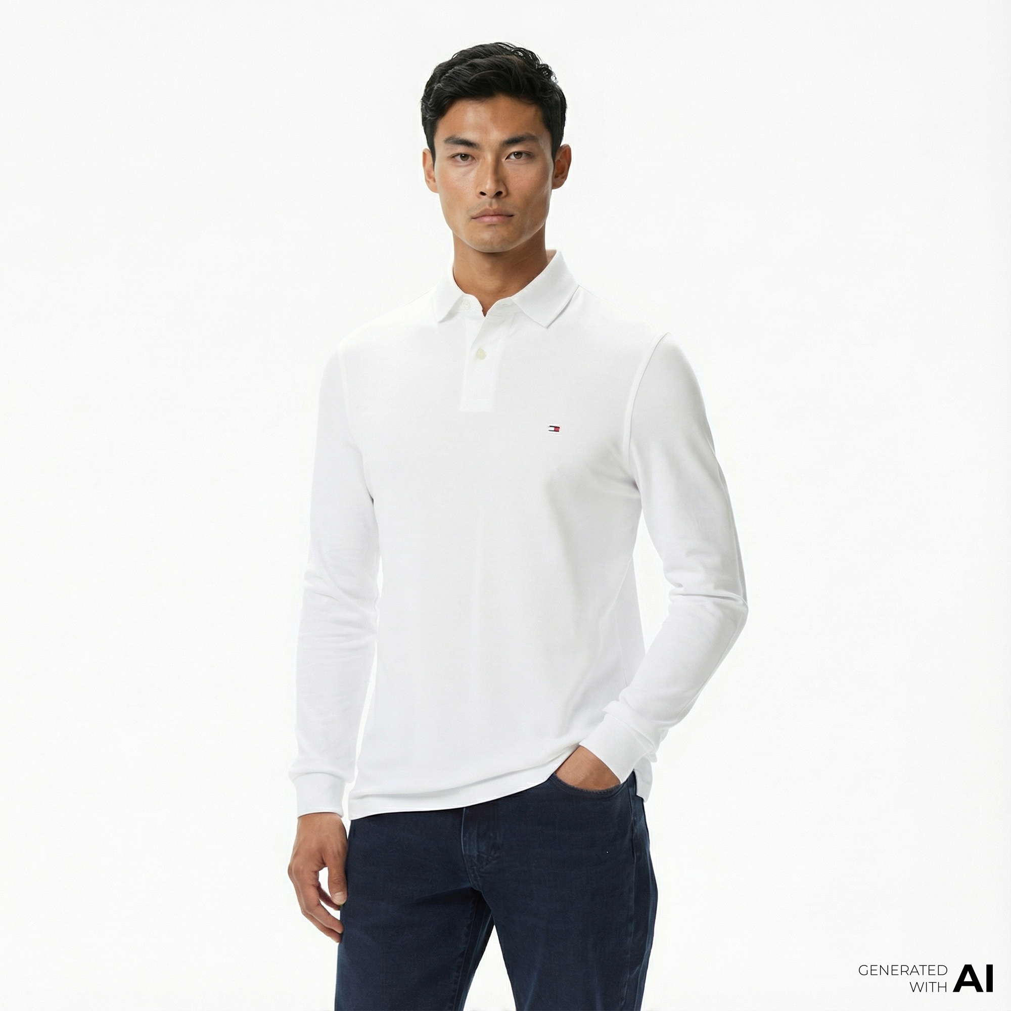 Tommy Hilfiger 1985 Regular Core Essentials Erkek Beyaz Polo Yaka T-Shirt