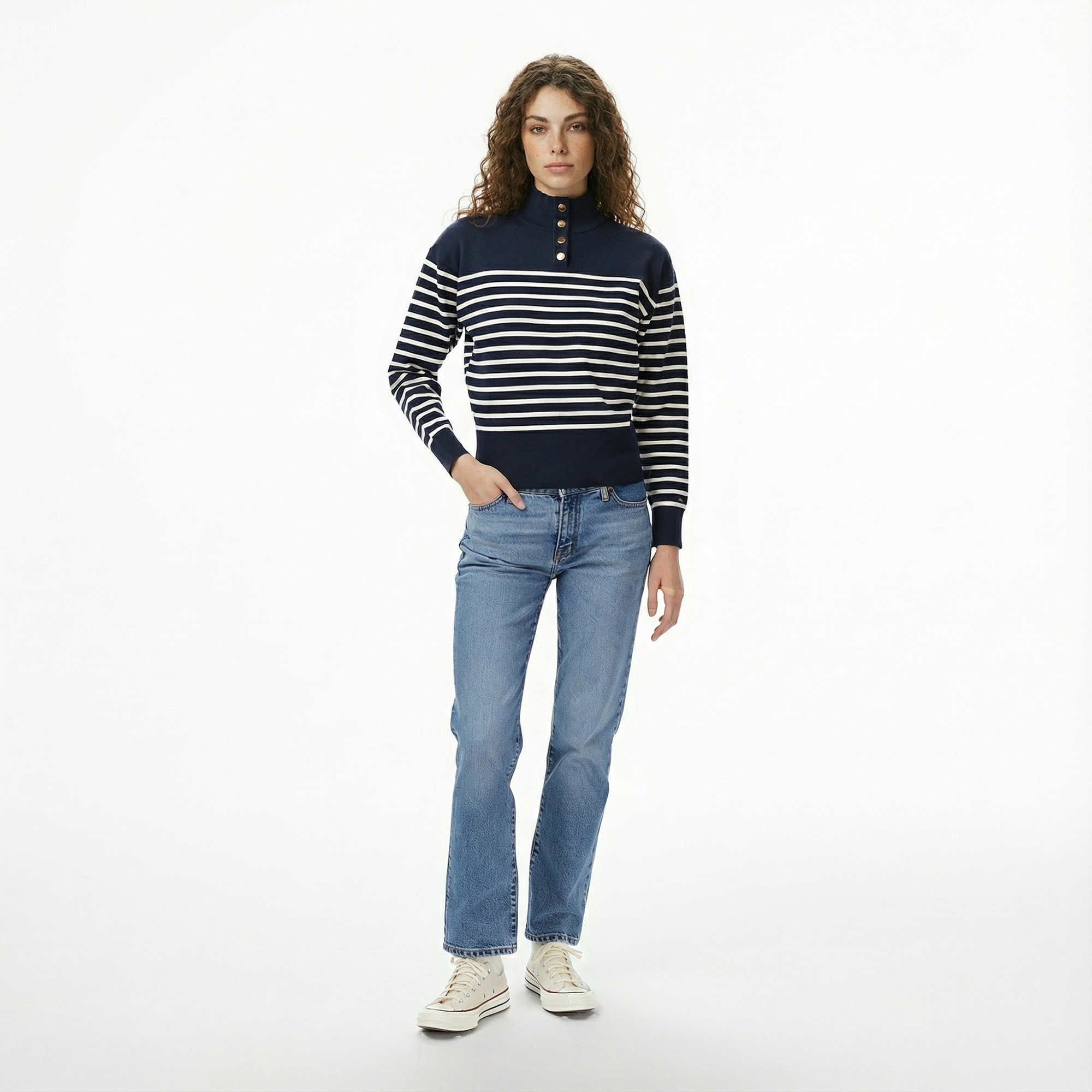 Tommy Hilfiger Jersey Gold Kadın Lacivert Kazak