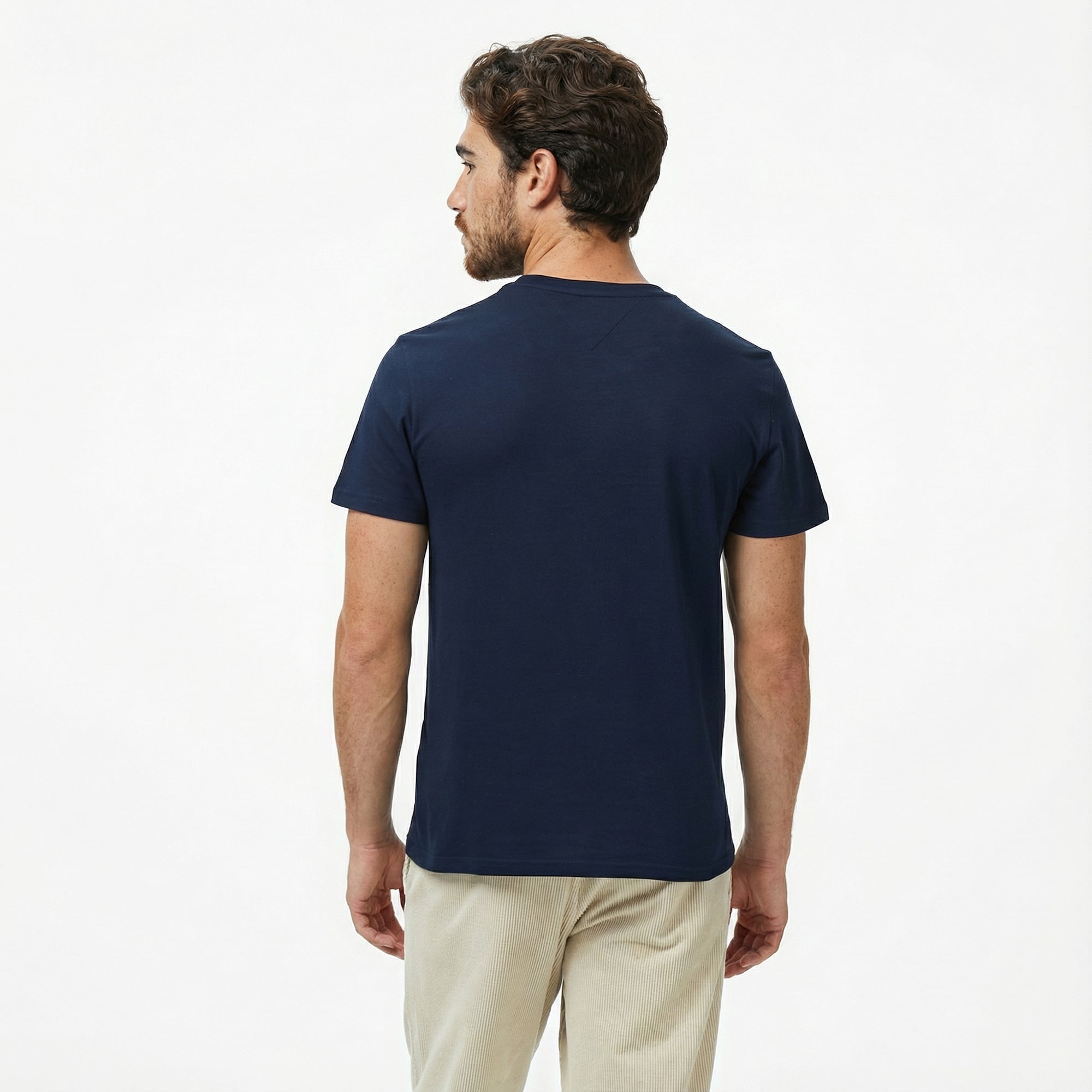 Tommy Hilfiger Twist Slim Flag Erkek Lacivert T-Shirt