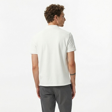  Calvin Klein Casual Pique Classic Erkek Beyaz Polo