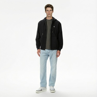 Calvin Klein Terry Monogram Erkek Siyah Sweatshirt