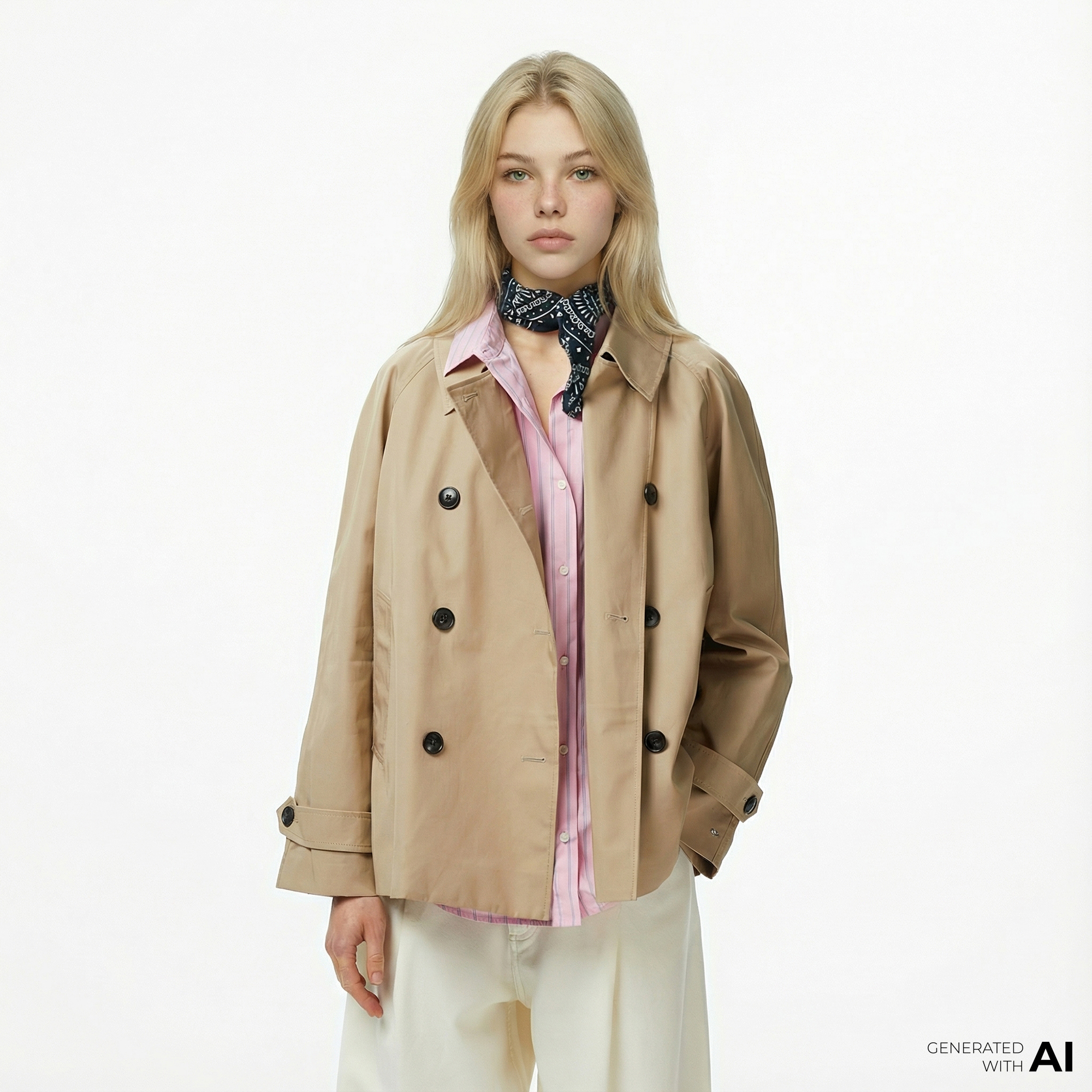  Tommy Hilfiger Cotton Kadın Trençkot Bej Trençkot