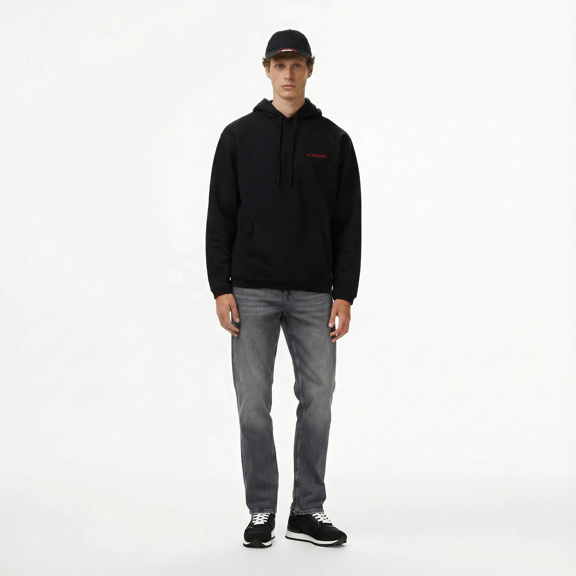 Les Benjamins 019 Erkek Siyah Sweatshirt