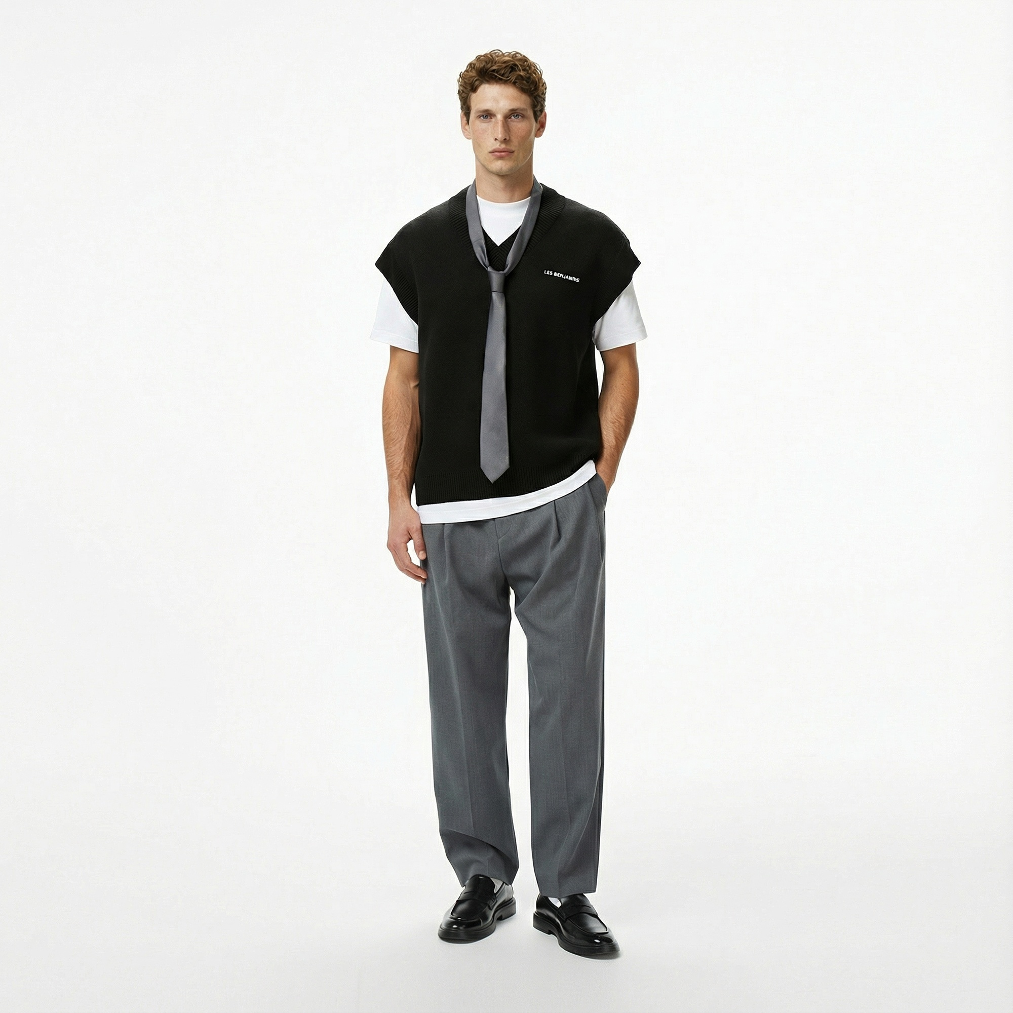 Les Benjamins 307 Erkek Siyah Yelek