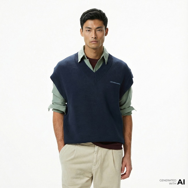  Les Benjamins 309 Erkek Lacivert Yelek