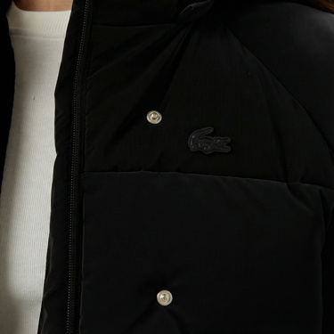  Lacoste Kadın Kapüşonlu Siyah Yelek