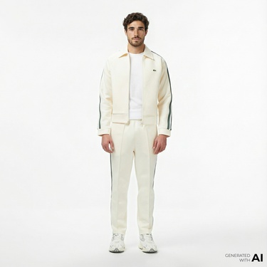  Lacoste Erkek Regular Fit Krem Eşofman Altı