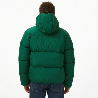  Lacoste Erkek Kapüşonlu Yeşil Mont