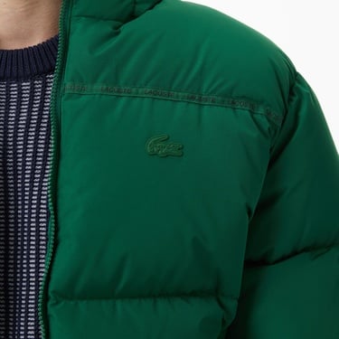  Lacoste Erkek Kapüşonlu Yeşil Mont