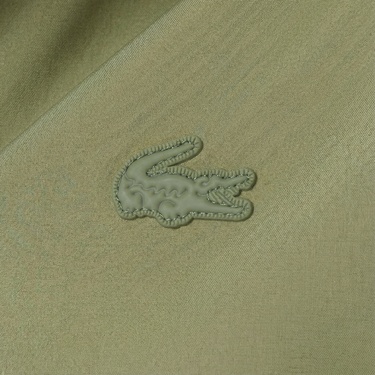  Lacoste Kadın Relaxed Fit Kapüşonlu Yeşil Yağmurluk