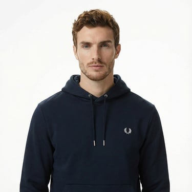  Fred Perry Tipped Hooded Erkek Lacivert Sweatshirt