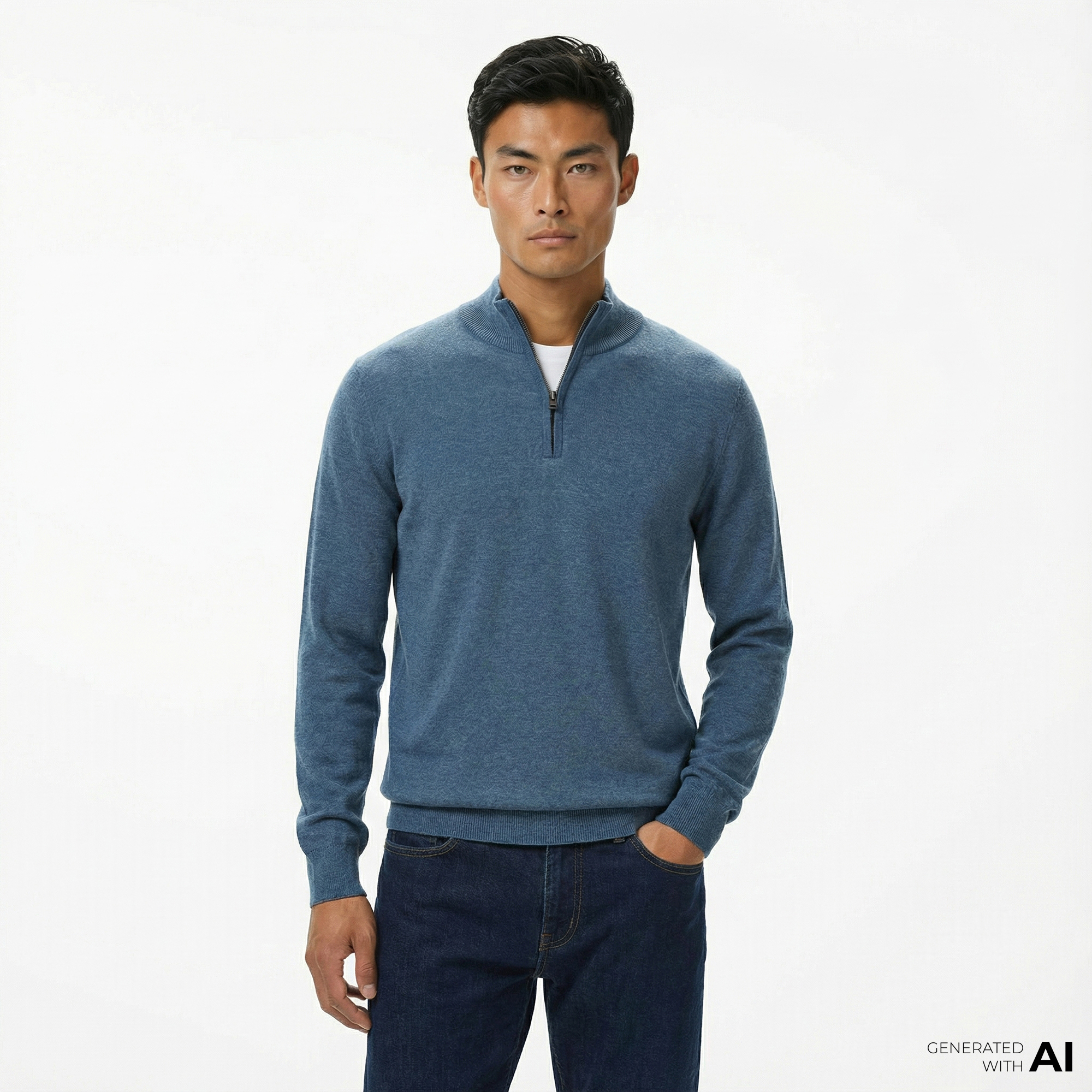  Nautica Erkek Mavi Classic Fit Kazak